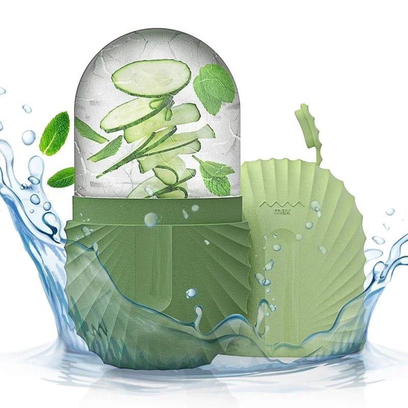 Ice Facial Roller – Green Transparent ❄️