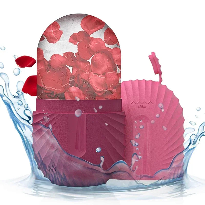 Ice Facial Roller – Deep Rose 🌹